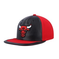 Men's Mitchell & Ness Black/Red Chicago Bulls Day One Snapback Hat