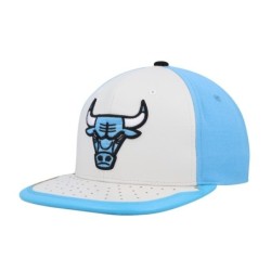 Men's Mitchell & Ness White/Light Blue Chicago Bulls Day One Snapback Hat