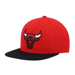 Men's Mitchell & Ness Red/Black Chicago Bulls Team Two-Tone 2.0 Snapback Hat