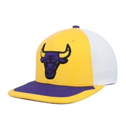 Men's Mitchell & Ness Yellow/Purple Chicago Bulls Day One Snapback Hat
