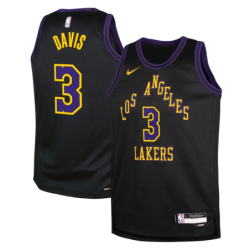 Los Angeles Lakers Nike City Edition Swingman Jersey 23 - Black - Anthony Davis - Youth