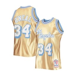 Gold Los Angeles Lakers 75th Anniversary 1996/97 Hardwood Classic Fan Edition Jersey