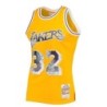 Magic Johnson Gold Los Angeles Lakers NBA 75th Anniversary Diamond Fan Edition Jersey