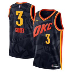 Oklahoma City Thunder Nike City Edition Swingman Jersey 23 - Black - Josh Giddey