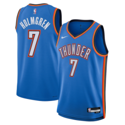 Oklahoma City Thunder Nike Icon Edition Swingman Jersey - Blue - Chet Holmgren