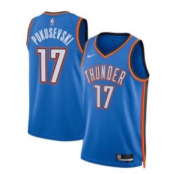 Oklahoma City Thunder Nike Icon Edition Swingman Jersey - Blue - Aleksej Pokusevski