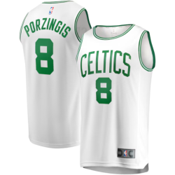 Men's Fanatics Kristaps Porzingis White Boston Celtics Fast Break Player Jersey