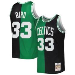 Larry Bird Black/Kelly Green Boston Celtics Hardwood Classics 1985/86 Split Swingman Jersey