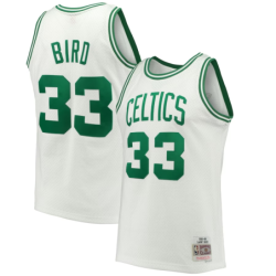 Men's Mitchell & Ness Larry Bird White Boston Celtics Hardwood Classics Swingman Jersey