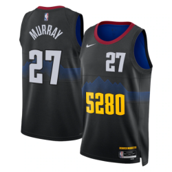 Denver Nuggets 23 Nike City Edition  Jersey - Black - Jamal Murray