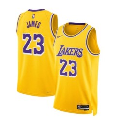 Los Angeles Lakers Nike Icon Swingman Jersey - Gold - LeBron James