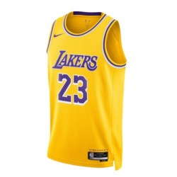 Los Angeles Lakers Nike Icon Swingman Jersey - Gold - LeBron James