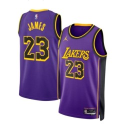 Los Angeles Lakers Jordan Statement Edition Swingman Jersey - Purple - Lebron James - Unisex