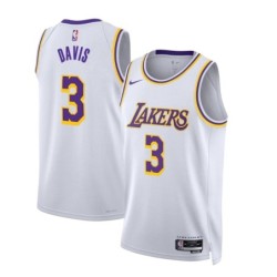 Los Angeles Lakers Nike Association Edition Swingman Jersey - White - Anthony Davis - Unisex